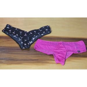 Victoria's Secret Very Sexy NWT Black Martini Cheeky/Icon Logo Cheeky Panties -S